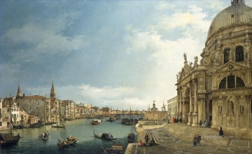 Canaletto Painting - El Gran Canal en la Iglesia Salute Canaletto